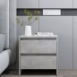 Comodini 2 pz Grigio Cemento 45x34,5x44,5 cm in Truciolato Comodini 2 pz Grigio Cemento 45x34,5x44,5 cm in Truciolato