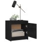 Comodini 2 pz Neri 40x30,5x40 cm in Legno Massello di Pino Comodini 2 pz Neri 40x30,5x40 cm in Legno Massello di Pino