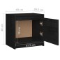 Comodini 2 pz Neri 40x30,5x40 cm in Legno Massello di Pino Comodini 2 pz Neri 40x30,5x40 cm in Legno Massello di Pino