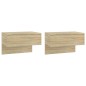 Comodini a Muro 2 pz Rovere Sonoma Comodini a Muro 2 pz Rovere Sonoma