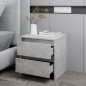 Comodino Grigio Cemento 45x34,5x44,5 cm in Truciolato