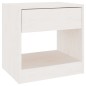 Comodino Bianco 40x31x40 cm in Legno Massello di Pino Comodino Bianco 40x31x40 cm in Legno Massello di Pino