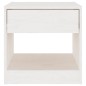 Comodino Bianco 40x31x40 cm in Legno Massello di Pino Comodino Bianco 40x31x40 cm in Legno Massello di Pino