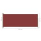 Tenda Laterale Retrattile per Patio 117x300 cm Rossa Tenda Laterale Retrattile per Patio 117x300 cm Rossa