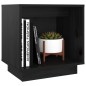 Comodino Nero 40x30x40 cm in Legno Massello di Pino Comodino Nero 40x30x40 cm in Legno Massello di Pino