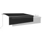 Tenda da Sole Retrattile Automatica con Parasole 6x3m Antracite