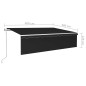 Tenda da Sole Retrattile Automatica con Parasole 6x3m Antracite