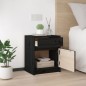 Comodino Nero 40x31x50 cm in Legno Massello di Pino Comodino Nero 40x31x50 cm in Legno Massello di Pino