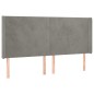 Testiera ad Orecchio Grigio Chiaro 183x16x118/128 cm in Velluto Testiera ad Orecchio Grigio Chiaro 183x16x118/128 cm in Velluto