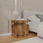 Comodino Rovere Fumo 45x35x52 cm in Truciolato Comodino Rovere Fumo 45x35x52 cm in Truciolato