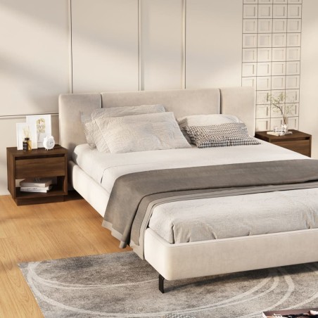 Comodini 2 pz Rovere Marrone 45x34x44 cm in Truciolato