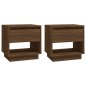 Comodini 2 pz Rovere Marrone 45x34x44 cm in Truciolato Comodini 2 pz Rovere Marrone 45x34x44 cm in Truciolato