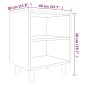 Comodini Gambe in Legno Massello 2 pz Grigio Sonoma 40x30x50 cm Comodini Gambe in Legno Massello 2 pz Grigio Sonoma 40x30x50 cm