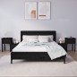 Comodini 2 pz Neri 79,5x38x65,5 cm in Legno Massello di Pino Comodini 2 pz Neri 79,5x38x65,5 cm in Legno Massello di Pino