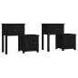 Comodini 2 pz Neri 79,5x38x65,5 cm in Legno Massello di Pino Comodini 2 pz Neri 79,5x38x65,5 cm in Legno Massello di Pino