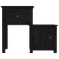 Comodini 2 pz Neri 79,5x38x65,5 cm in Legno Massello di Pino Comodini 2 pz Neri 79,5x38x65,5 cm in Legno Massello di Pino