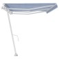 vidaXL Tenda da Sole Autoportante Automatica 600x300 cm Blu Bianca vidaXL Tenda da Sole Autoportante Automatica 600x300 cm Blu Bianca