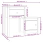 Comodini 2 pz Neri 79,5x38x65,5 cm in Legno Massello di Pino Comodini 2 pz Neri 79,5x38x65,5 cm in Legno Massello di Pino