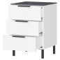 Germania Comodino GW-California 41x40x60 cm Bianco e Marmo Germania Comodino GW-California 41x40x60 cm Bianco e Marmo