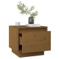 Comodini 2 pz Miele 35x34x32 cm in Legno Massello di Pino Comodini 2 pz Miele 35x34x32 cm in Legno Massello di Pino