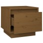 Comodini 2 pz Miele 35x34x32 cm in Legno Massello di Pino Comodini 2 pz Miele 35x34x32 cm in Legno Massello di Pino
