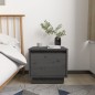 vidaXL Comodini 2 pz Grigi 35x34x32 cm in Legno Massello di Pino vidaXL Comodini 2 pz Grigi 35x34x32 cm in Legno Massello di Pino