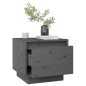 vidaXL Comodini 2 pz Grigi 35x34x32 cm in Legno Massello di Pino vidaXL Comodini 2 pz Grigi 35x34x32 cm in Legno Massello di Pino