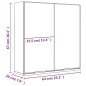 Armadietto a Specchio da Bagno Rovere Fumo 64x20x67 cm Armadietto a Specchio da Bagno Rovere Fumo 64x20x67 cm