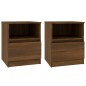 Comodini 2 pz Rovere Marrone 40x40x50 cm in Legno Multistrato Comodini 2 pz Rovere Marrone 40x40x50 cm in Legno Multistrato