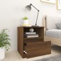 Comodini 2 pz Rovere Marrone 40x40x50 cm in Legno Multistrato Comodini 2 pz Rovere Marrone 40x40x50 cm in Legno Multistrato