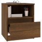 Comodini 2 pz Rovere Marrone 40x40x50 cm in Legno Multistrato Comodini 2 pz Rovere Marrone 40x40x50 cm in Legno Multistrato