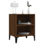 Comodini con Gambe in Metallo 2 pz Rovere Marrone 40x30x50 cm Comodini con Gambe in Metallo 2 pz Rovere Marrone 40x30x50 cm