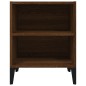 Comodini con Gambe in Metallo 2 pz Rovere Marrone 40x30x50 cm Comodini con Gambe in Metallo 2 pz Rovere Marrone 40x30x50 cm