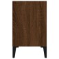 Comodini con Gambe in Metallo 2 pz Rovere Marrone 40x30x50 cm Comodini con Gambe in Metallo 2 pz Rovere Marrone 40x30x50 cm