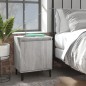 Comodini con Gambe in Metallo 2 pz Grigio Sonoma 40x30x50 cm Comodini con Gambe in Metallo 2 pz Grigio Sonoma 40x30x50 cm