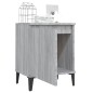 Comodini con Gambe in Metallo 2 pz Grigio Sonoma 40x30x50 cm Comodini con Gambe in Metallo 2 pz Grigio Sonoma 40x30x50 cm