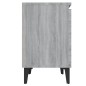 Comodini con Gambe in Metallo 2 pz Grigio Sonoma 40x30x50 cm Comodini con Gambe in Metallo 2 pz Grigio Sonoma 40x30x50 cm