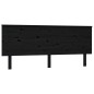 Testiera per Letto Nera 184x6x82,5 cm in Legno Massello di Pino Testiera per Letto Nera 184x6x82,5 cm in Legno Massello di Pino