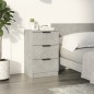 vidaXL Comodino Grigio Cemento 40x36x65 cm vidaXL Comodino Grigio Cemento 40x36x65 cm