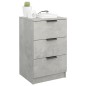 vidaXL Comodino Grigio Cemento 40x36x65 cm vidaXL Comodino Grigio Cemento 40x36x65 cm