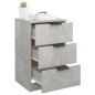 vidaXL Comodino Grigio Cemento 40x36x65 cm vidaXL Comodino Grigio Cemento 40x36x65 cm