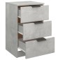 vidaXL Comodino Grigio Cemento 40x36x65 cm vidaXL Comodino Grigio Cemento 40x36x65 cm