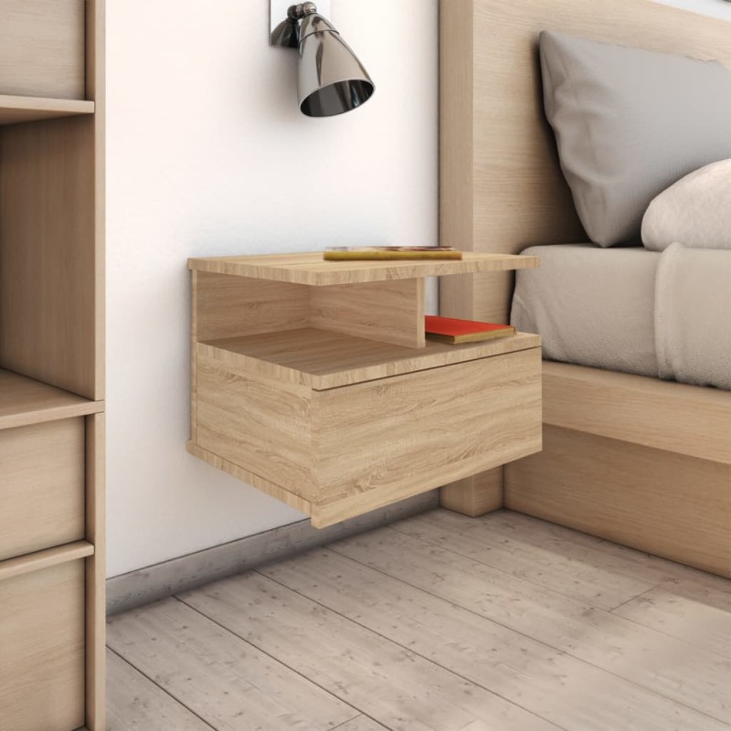 Comodini Pensili 2 pz Rovere Sonoma 40x31x27 cm Truciolato Comodini Pensili 2 pz Rovere Sonoma 40x31x27 cm Truciolato