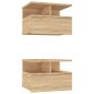 Comodini Pensili 2 pz Rovere Sonoma 40x31x27 cm Truciolato Comodini Pensili 2 pz Rovere Sonoma 40x31x27 cm Truciolato