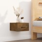 Comodino a Muro Rovere Fumo 35x35x20 cm Comodino a Muro Rovere Fumo 35x35x20 cm