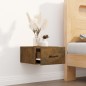 Comodino a Muro Rovere Fumo 35x35x20 cm Comodino a Muro Rovere Fumo 35x35x20 cm
