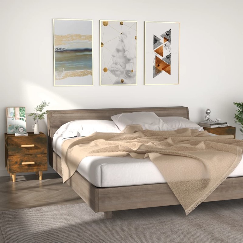 Comodini 2 pz in Rovere Fumo 40x35x47,5 cm Comodini 2 pz in Rovere Fumo 40x35x47,5 cm