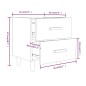 Comodini 2 pz in Rovere Fumo 40x35x47,5 cm Comodini 2 pz in Rovere Fumo 40x35x47,5 cm