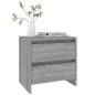 Comodino Grigio Sonoma 45x34,5x44,5 cm in Truciolato