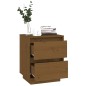 Comodini 2 pz Miele 40x35x50 cm in Legno Massello di Pino Comodini 2 pz Miele 40x35x50 cm in Legno Massello di Pino